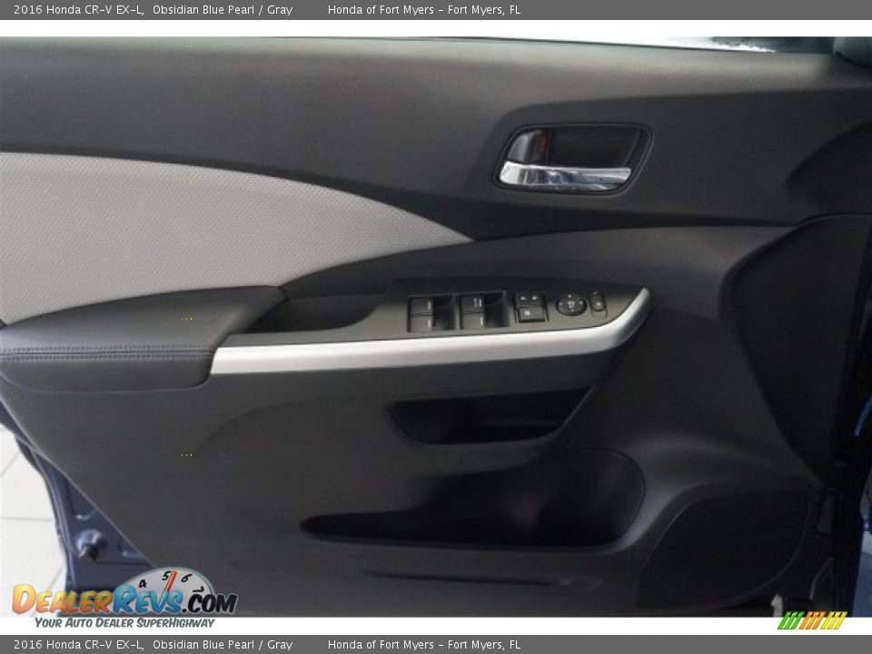 2016 Honda CR-V EX-L Obsidian Blue Pearl / Gray Photo #9