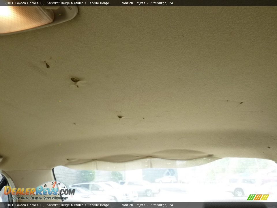 2001 Toyota Corolla LE Sandrift Beige Metallic / Pebble Beige Photo #22