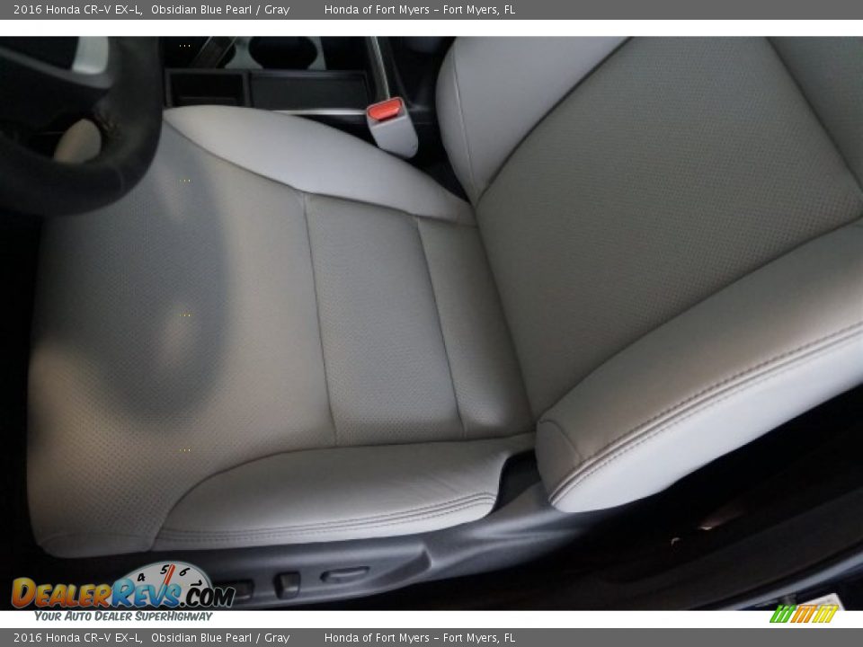 2016 Honda CR-V EX-L Obsidian Blue Pearl / Gray Photo #10