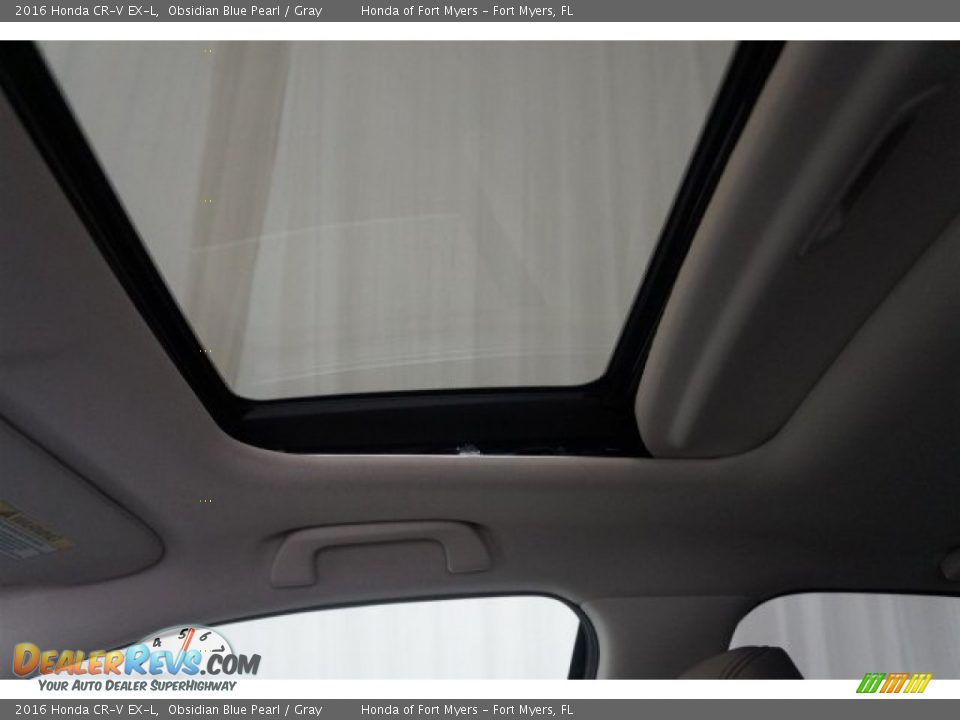 2016 Honda CR-V EX-L Obsidian Blue Pearl / Gray Photo #14
