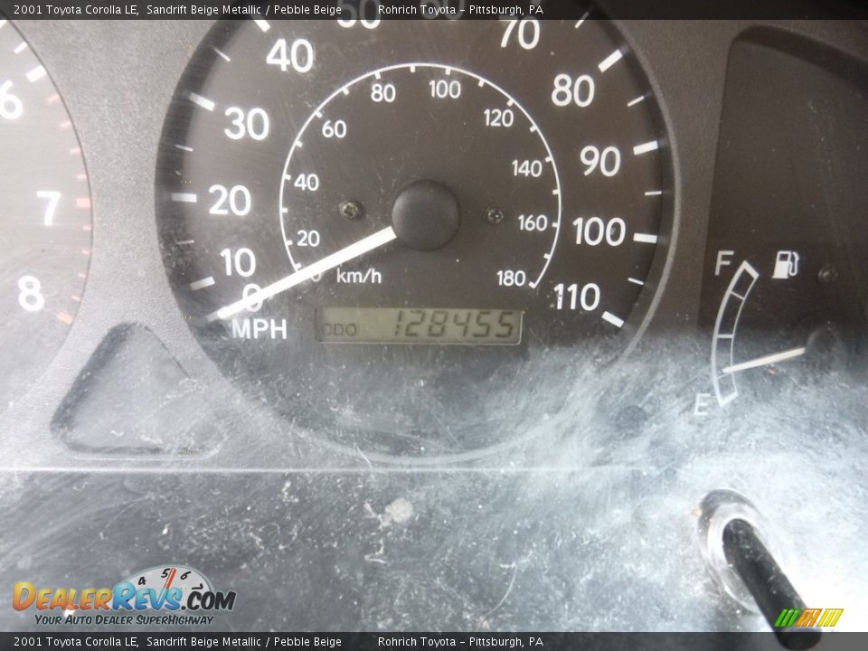 2001 Toyota Corolla LE Sandrift Beige Metallic / Pebble Beige Photo #26