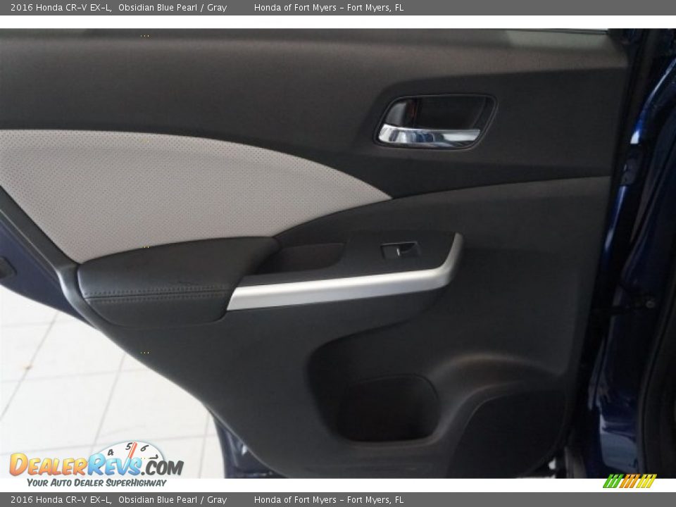 2016 Honda CR-V EX-L Obsidian Blue Pearl / Gray Photo #17