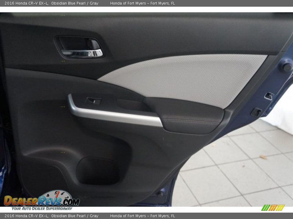 2016 Honda CR-V EX-L Obsidian Blue Pearl / Gray Photo #21