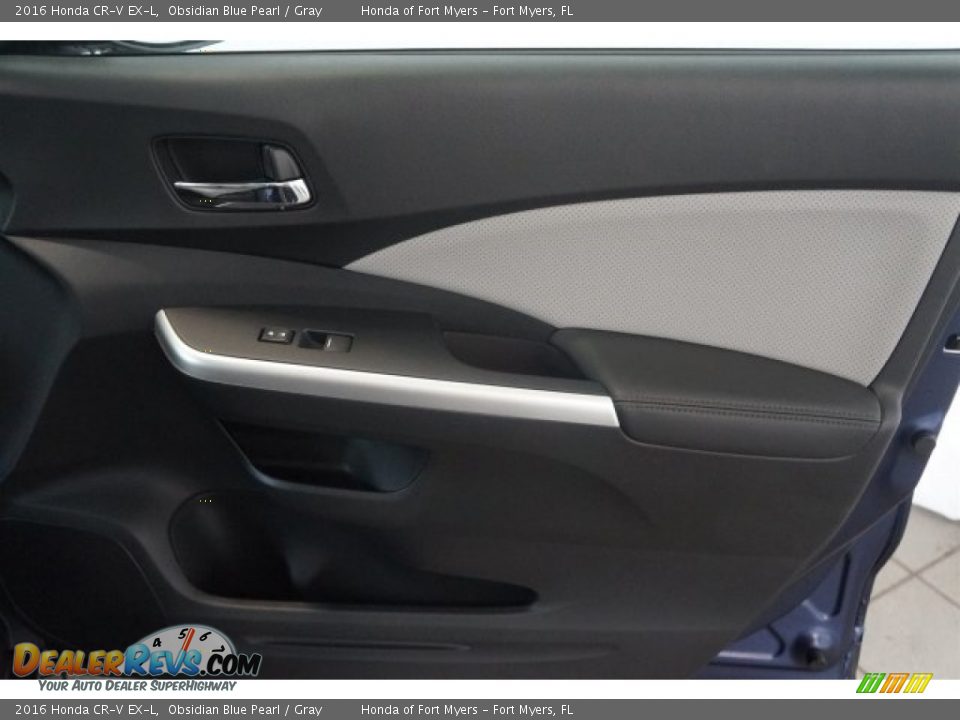 2016 Honda CR-V EX-L Obsidian Blue Pearl / Gray Photo #23
