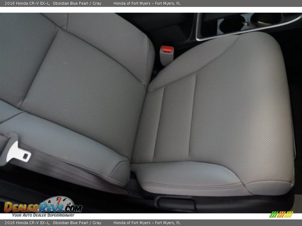 2016 Honda CR-V EX-L Obsidian Blue Pearl / Gray Photo #24