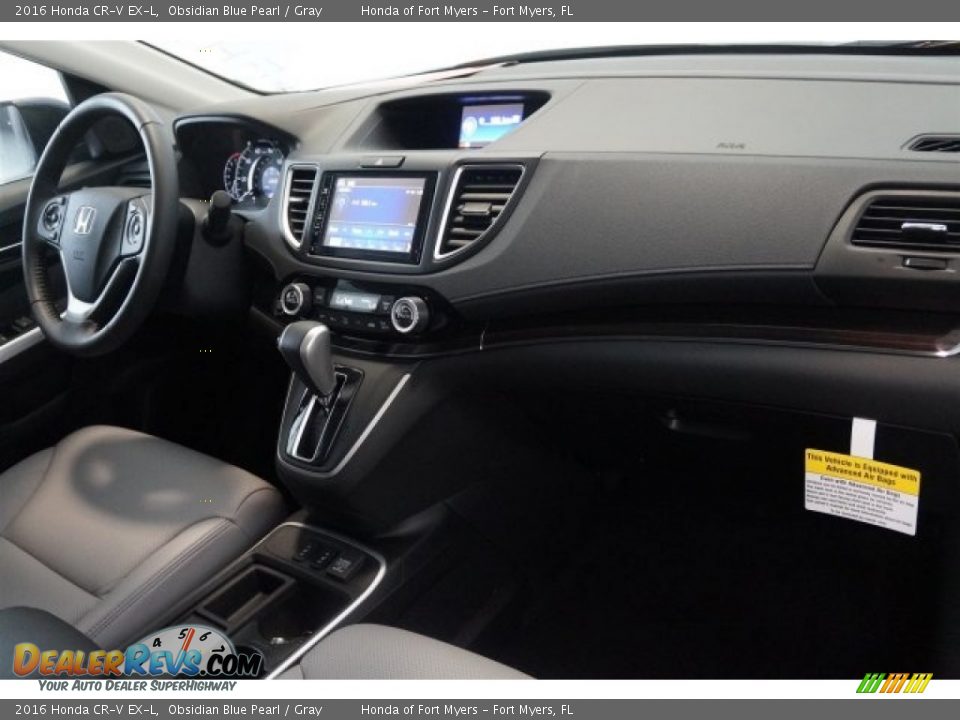 2016 Honda CR-V EX-L Obsidian Blue Pearl / Gray Photo #25