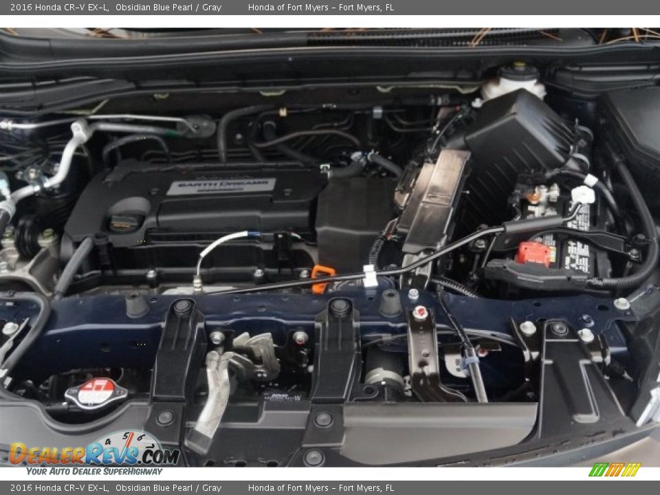 2016 Honda CR-V EX-L Obsidian Blue Pearl / Gray Photo #26