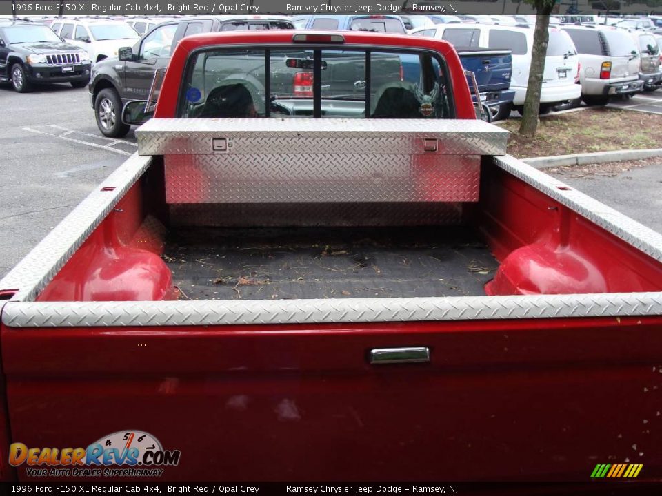 1996 Ford F150 XL Regular Cab 4x4 Bright Red / Opal Grey Photo #7