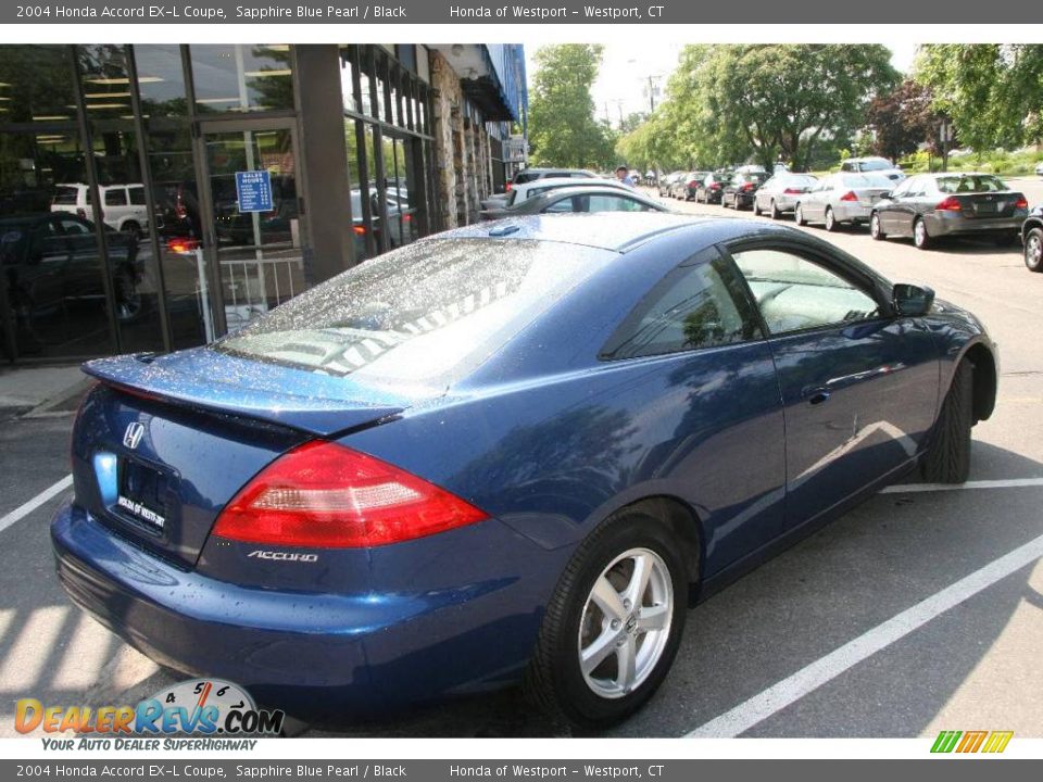 2004 Honda Accord EX-L Coupe Sapphire Blue Pearl / Black Photo #5