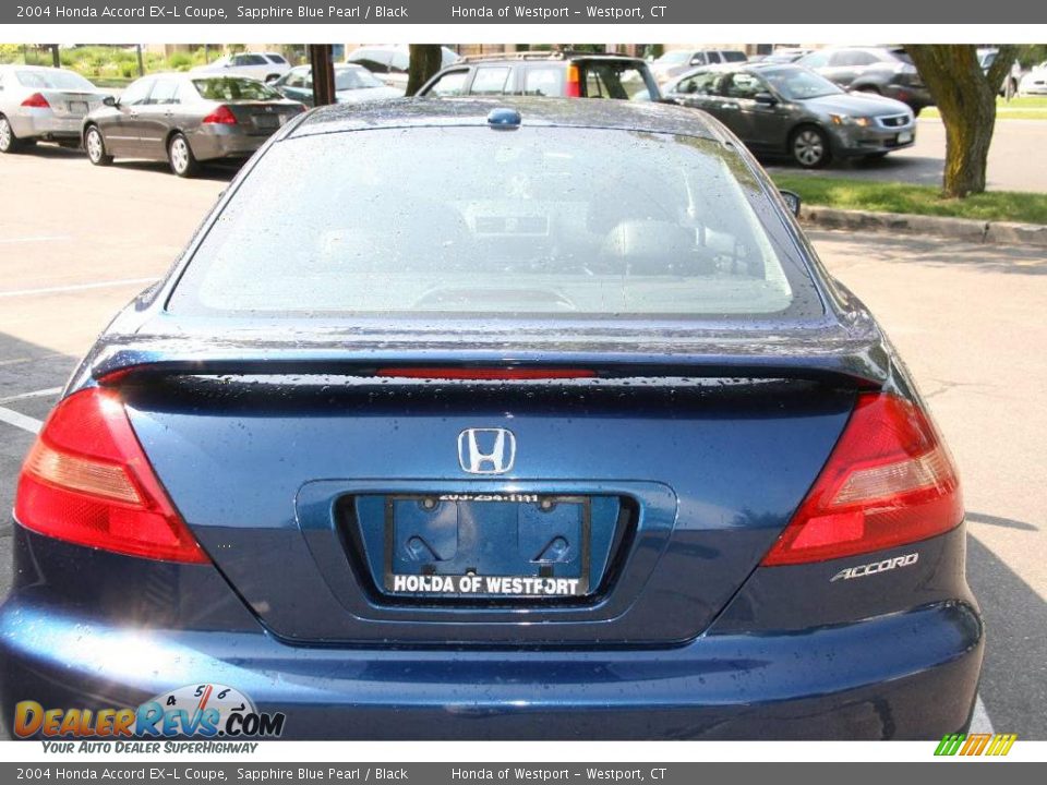 2004 Honda Accord EX-L Coupe Sapphire Blue Pearl / Black Photo #6