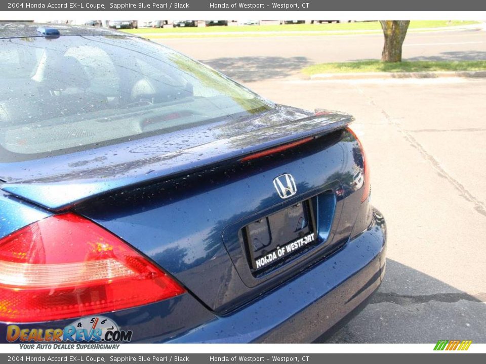 2004 Honda Accord EX-L Coupe Sapphire Blue Pearl / Black Photo #7