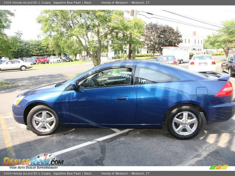 2004 Honda Accord EX-L Coupe Sapphire Blue Pearl / Black Photo #10