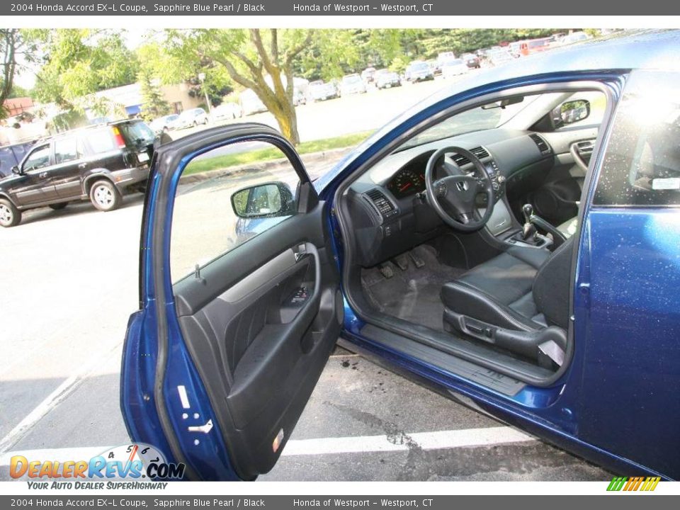 2004 Honda Accord EX-L Coupe Sapphire Blue Pearl / Black Photo #11