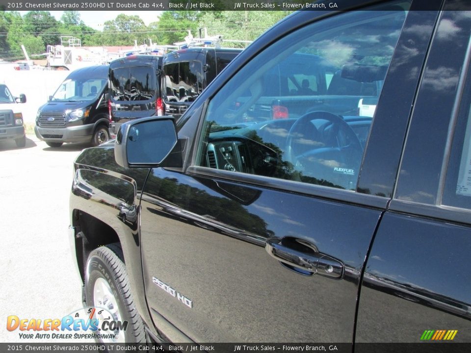 2015 Chevrolet Silverado 2500HD LT Double Cab 4x4 Black / Jet Black Photo #12