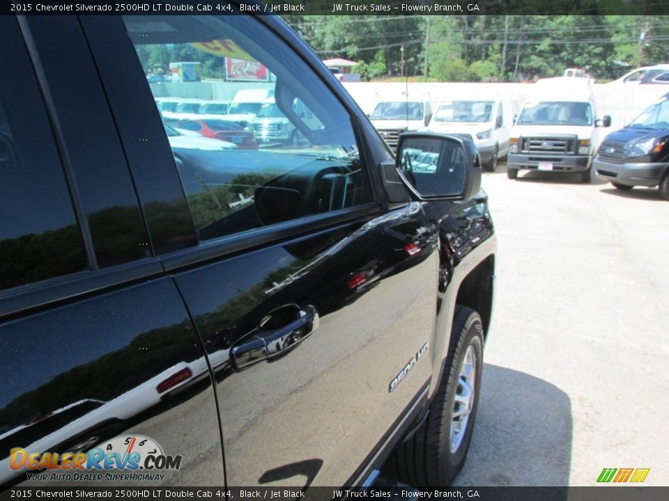 2015 Chevrolet Silverado 2500HD LT Double Cab 4x4 Black / Jet Black Photo #30