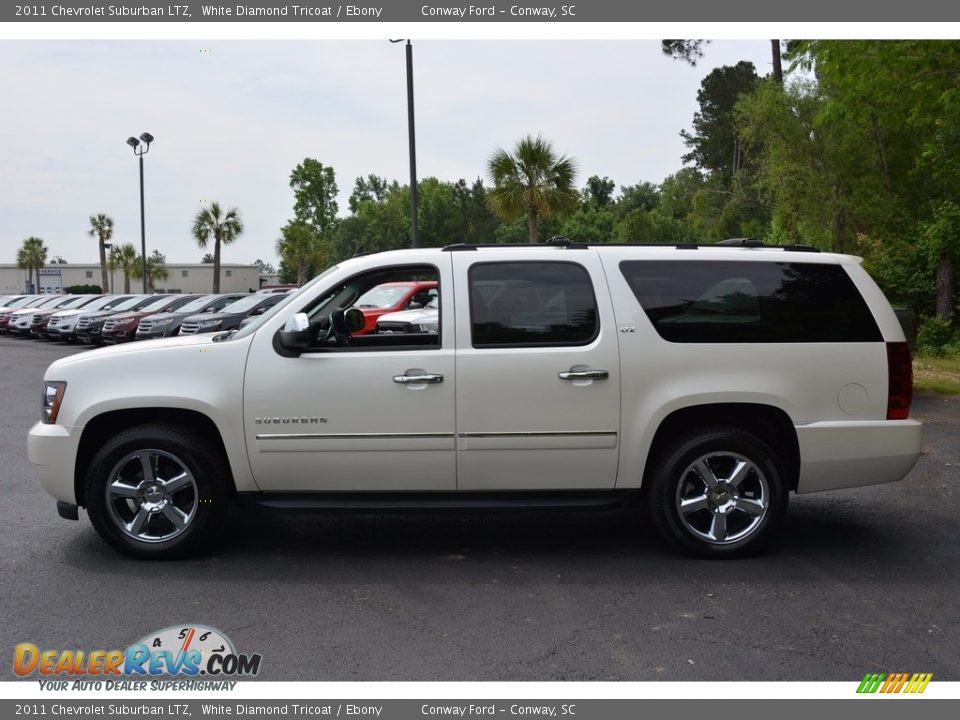 2011 Chevrolet Suburban LTZ White Diamond Tricoat / Ebony Photo #5