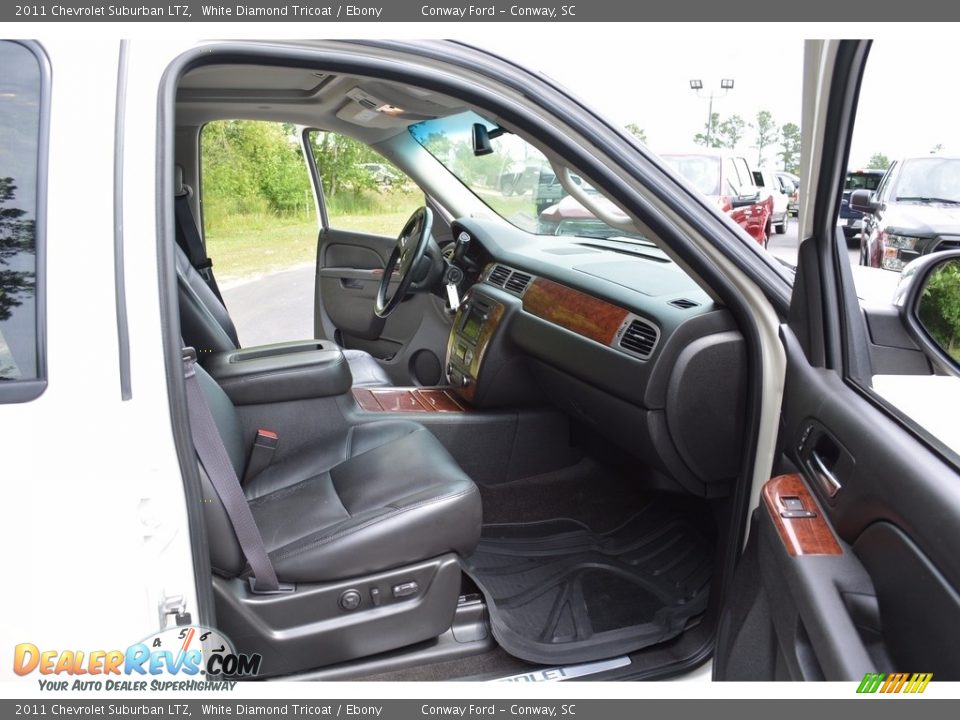 2011 Chevrolet Suburban LTZ White Diamond Tricoat / Ebony Photo #28