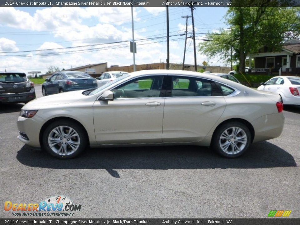 2014 Chevrolet Impala LT Champagne Silver Metallic / Jet Black/Dark Titanium Photo #10