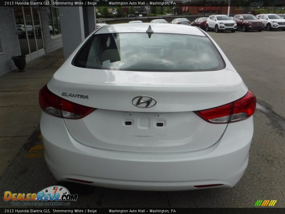 2013 Hyundai Elantra GLS Shimmering White / Beige Photo #7