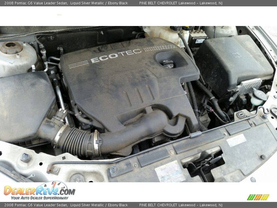 2008 Pontiac G6 Value Leader Sedan Liquid Silver Metallic / Ebony Black Photo #25