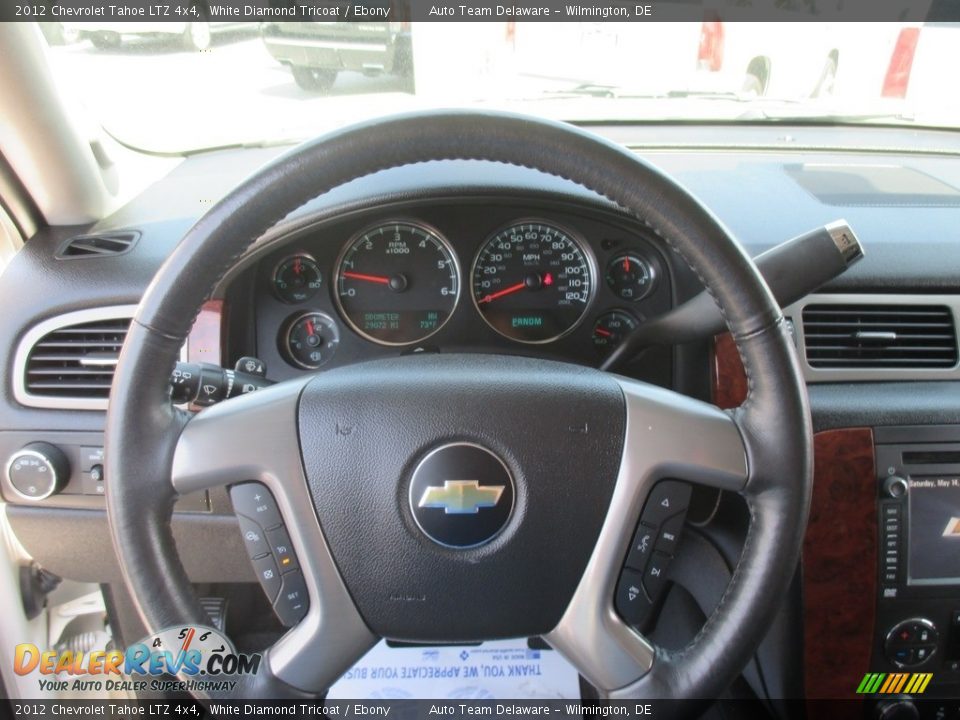 2012 Chevrolet Tahoe LTZ 4x4 White Diamond Tricoat / Ebony Photo #12