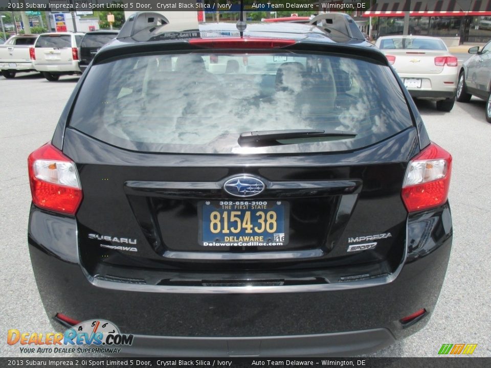 2013 Subaru Impreza 2.0i Sport Limited 5 Door Crystal Black Silica / Ivory Photo #5