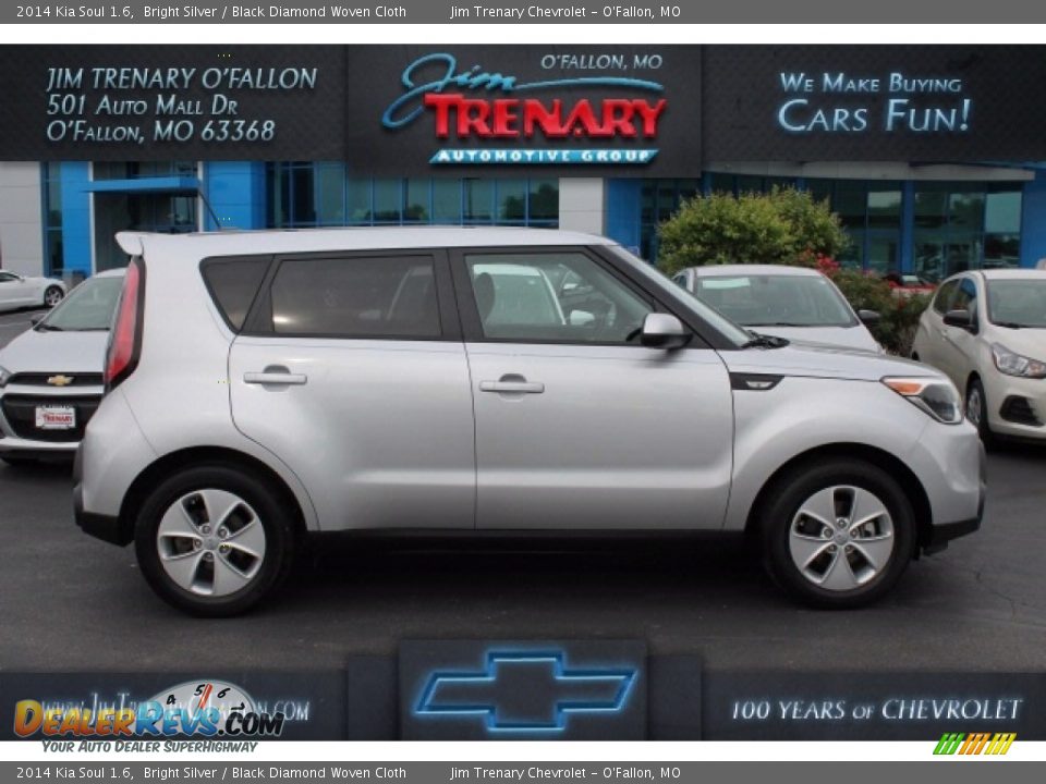 2014 Kia Soul 1.6 Bright Silver / Black Diamond Woven Cloth Photo #1