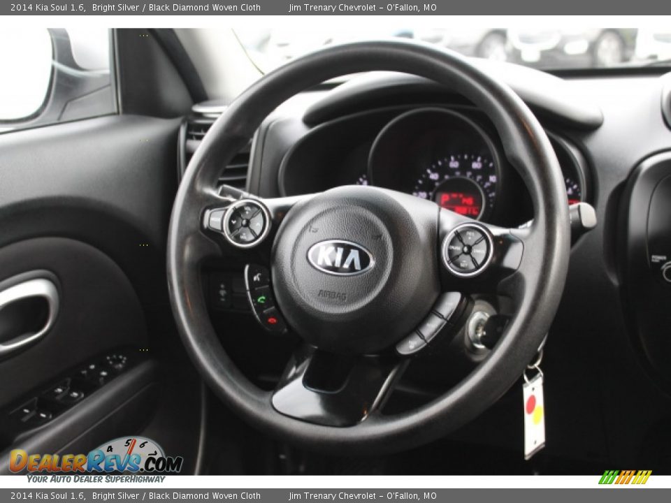 2014 Kia Soul 1.6 Bright Silver / Black Diamond Woven Cloth Photo #11