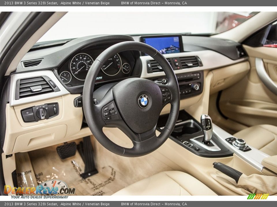 2013 BMW 3 Series 328i Sedan Alpine White / Venetian Beige Photo #19