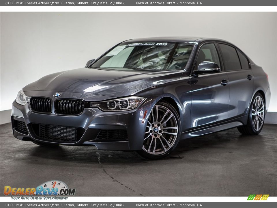 2013 BMW 3 Series ActiveHybrid 3 Sedan Mineral Grey Metallic / Black Photo #12
