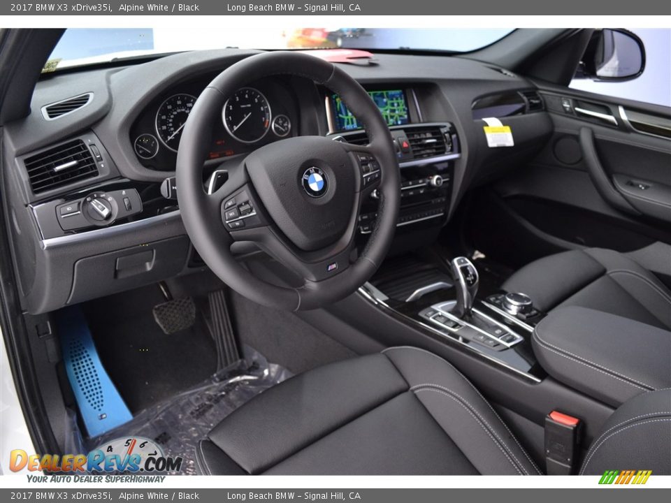 Black Interior - 2017 BMW X3 xDrive35i Photo #6
