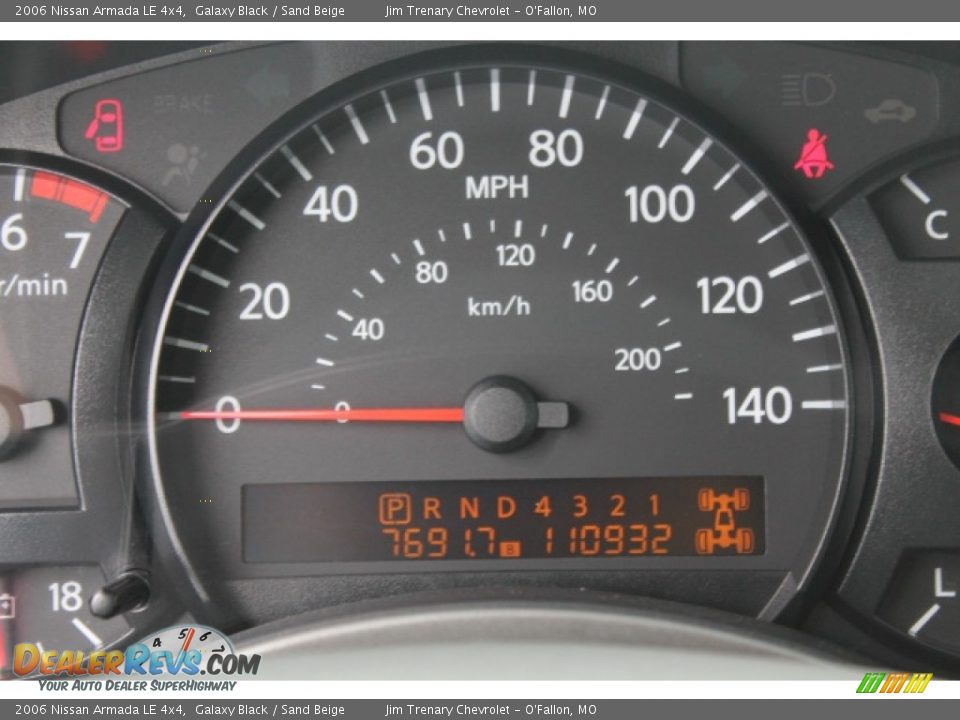 2006 Nissan Armada LE 4x4 Galaxy Black / Sand Beige Photo #14