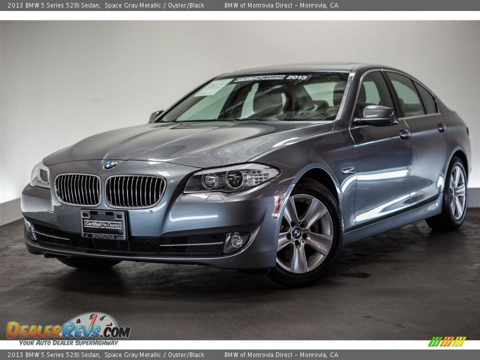 2013 BMW 5 Series 528i Sedan Space Gray Metallic / Oyster/Black Photo #12