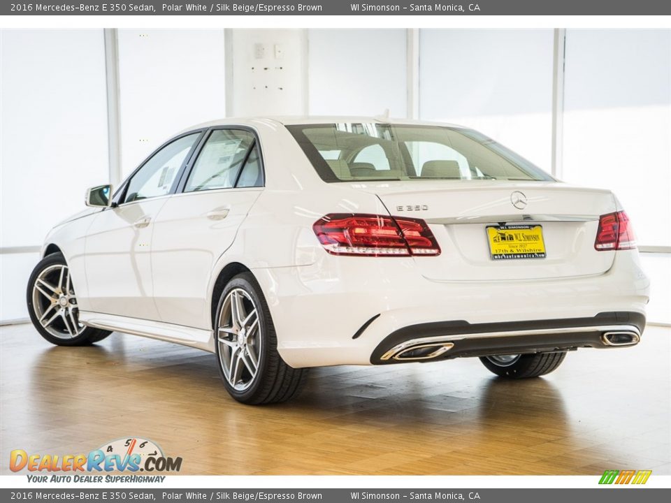 2016 Mercedes-Benz E 350 Sedan Polar White / Silk Beige/Espresso Brown Photo #3