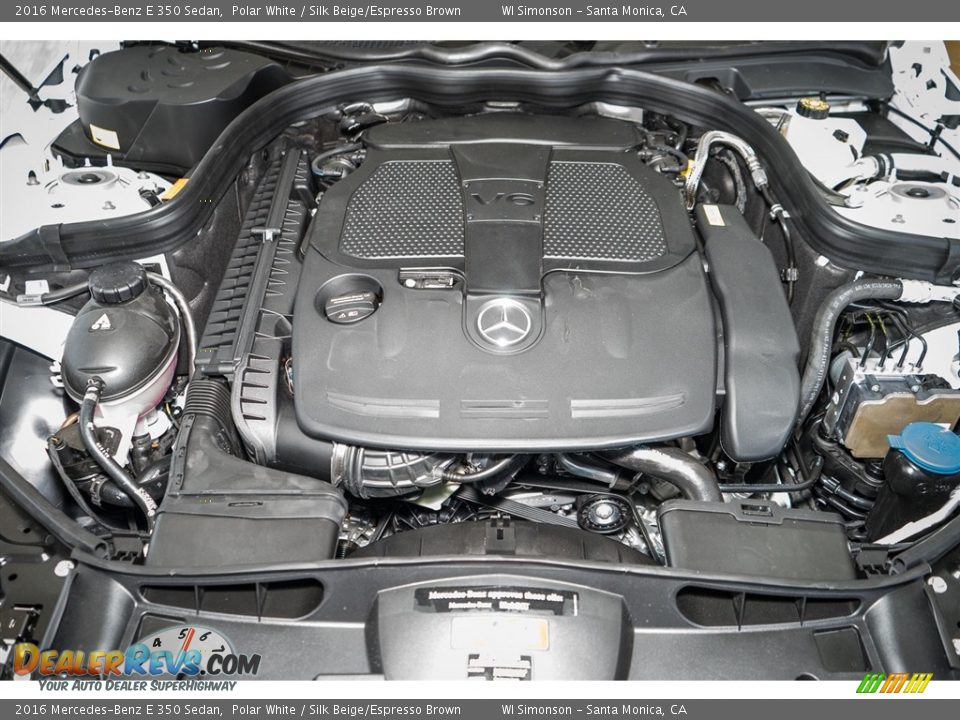 2016 Mercedes-Benz E 350 Sedan Polar White / Silk Beige/Espresso Brown Photo #9