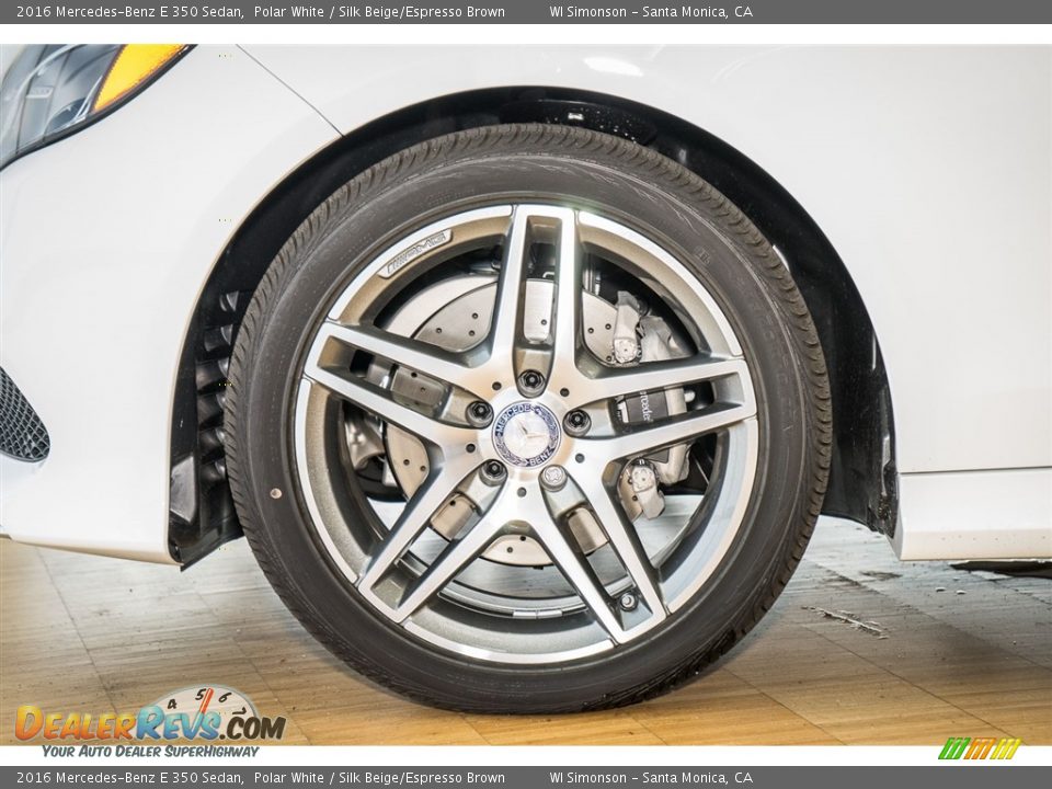 2016 Mercedes-Benz E 350 Sedan Polar White / Silk Beige/Espresso Brown Photo #10