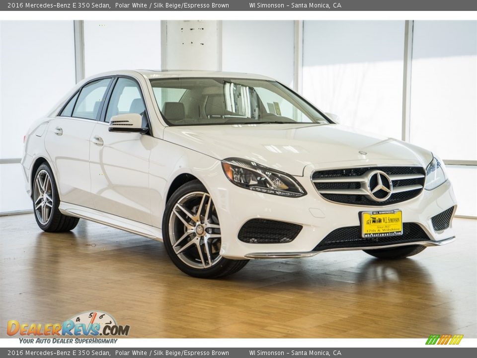 2016 Mercedes-Benz E 350 Sedan Polar White / Silk Beige/Espresso Brown Photo #12