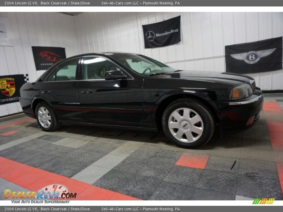 2004 Lincoln LS V6 Black Clearcoat / Shale/Dove Photo #6