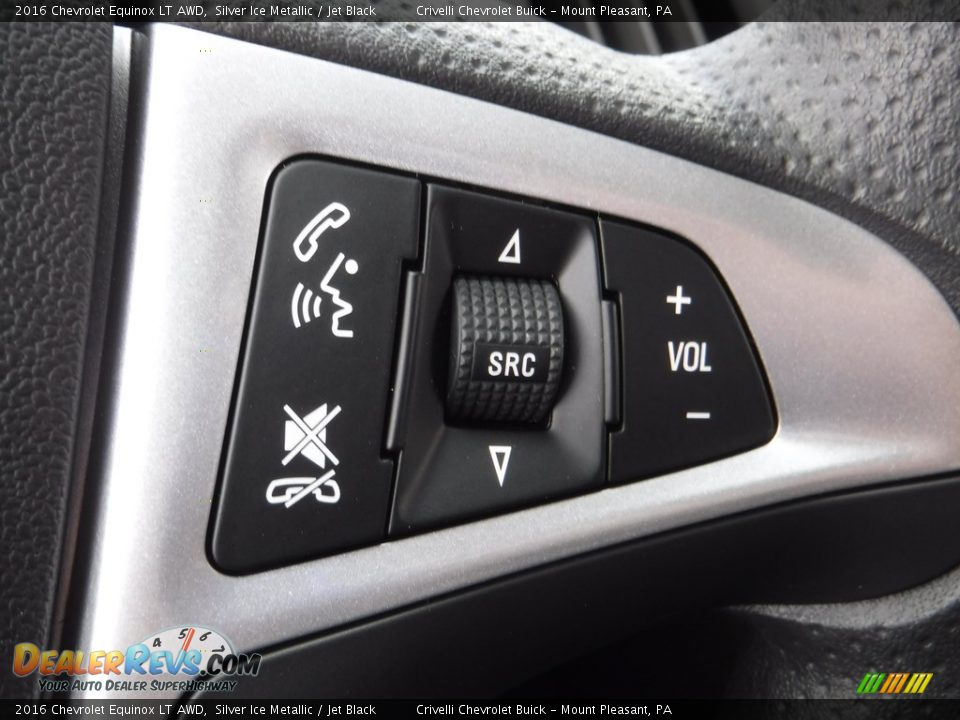 2016 Chevrolet Equinox LT AWD Silver Ice Metallic / Jet Black Photo #17