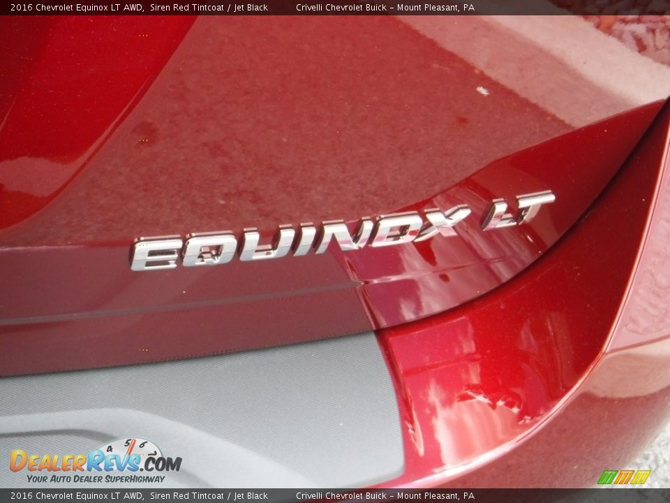 2016 Chevrolet Equinox LT AWD Siren Red Tintcoat / Jet Black Photo #7