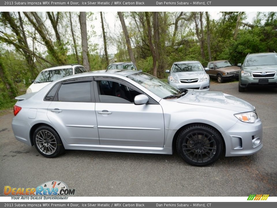 2013 Subaru Impreza WRX Premium 4 Door Ice Silver Metallic / WRX Carbon Black Photo #4