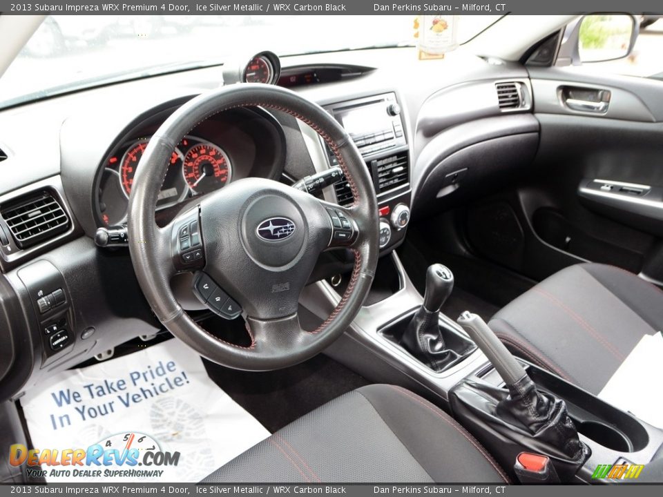 2013 Subaru Impreza WRX Premium 4 Door Ice Silver Metallic / WRX Carbon Black Photo #9