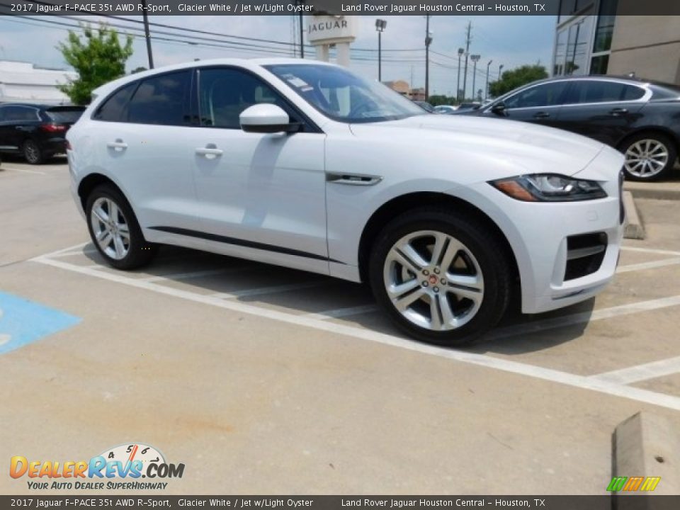 2017 Jaguar F-PACE 35t AWD R-Sport Glacier White / Jet w/Light Oyster Photo #1