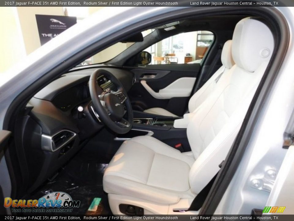 First Edition Light Oyster Houndstooth Interior - 2017 Jaguar F-PACE 35t AWD First Edition Photo #3