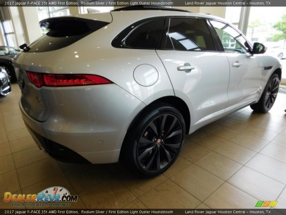 2017 Jaguar F-PACE 35t AWD First Edition Rodium Silver / First Edition Light Oyster Houndstooth Photo #6