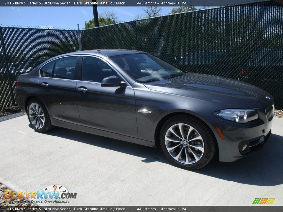 2016 BMW 5 Series 528i xDrive Sedan Dark Graphite Metallic / Black Photo #1