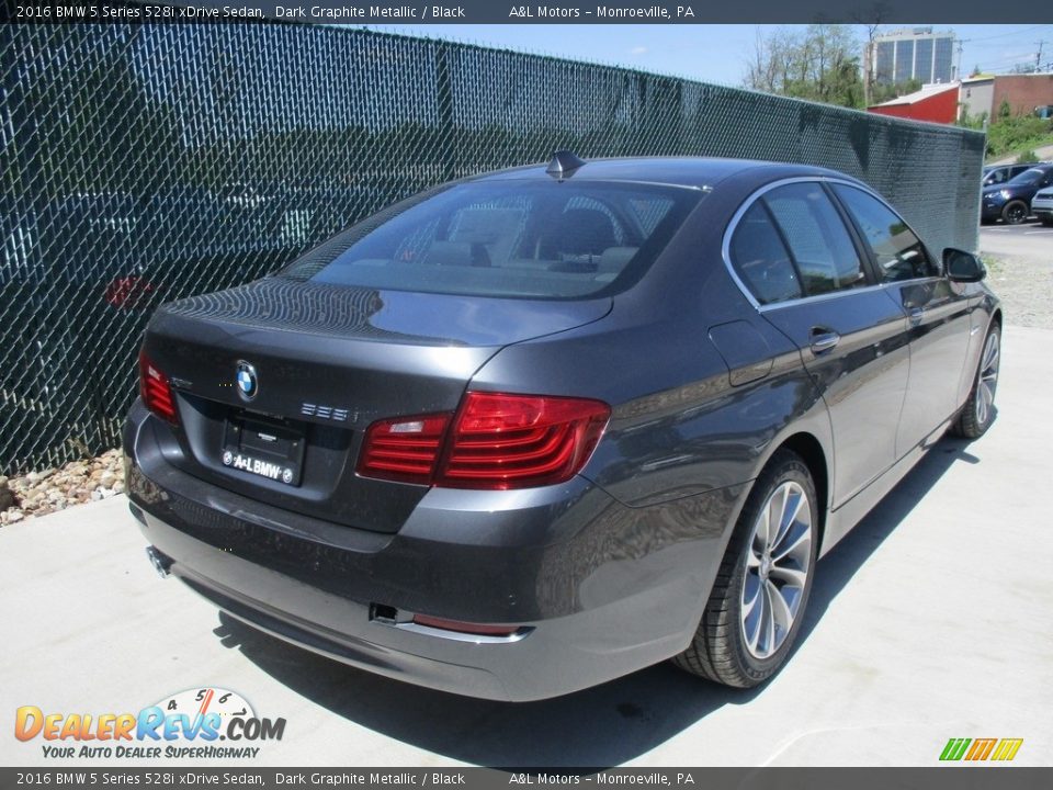 2016 BMW 5 Series 528i xDrive Sedan Dark Graphite Metallic / Black Photo #4