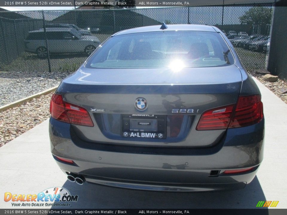 2016 BMW 5 Series 528i xDrive Sedan Dark Graphite Metallic / Black Photo #9