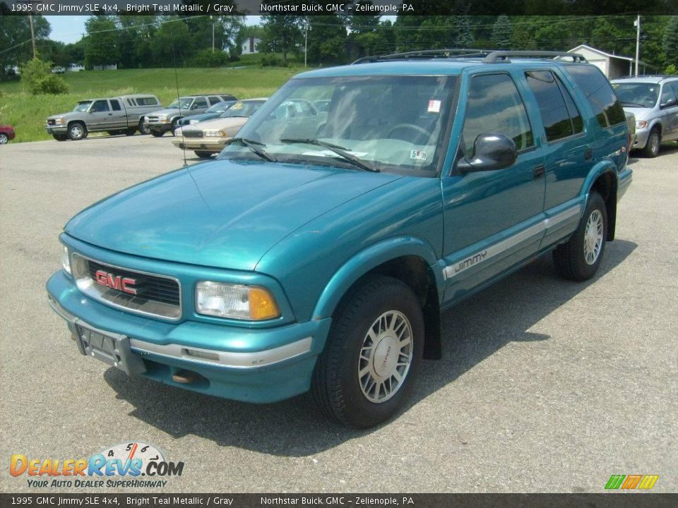 1995 GMC Jimmy SLE 4x4 Bright Teal Metallic / Gray Photo #1