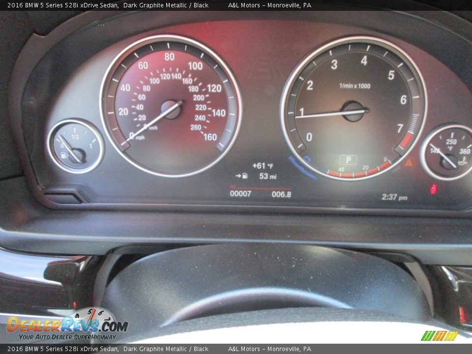 2016 BMW 5 Series 528i xDrive Sedan Dark Graphite Metallic / Black Photo #20